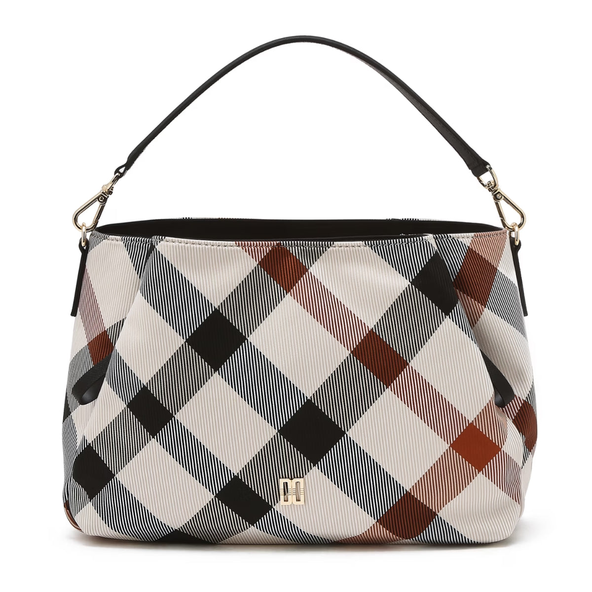DAKS Beige Season Bag House Check 2 Pocket Tote Bag Cross Lightweight Shoulder Bag /from Seoul Korea