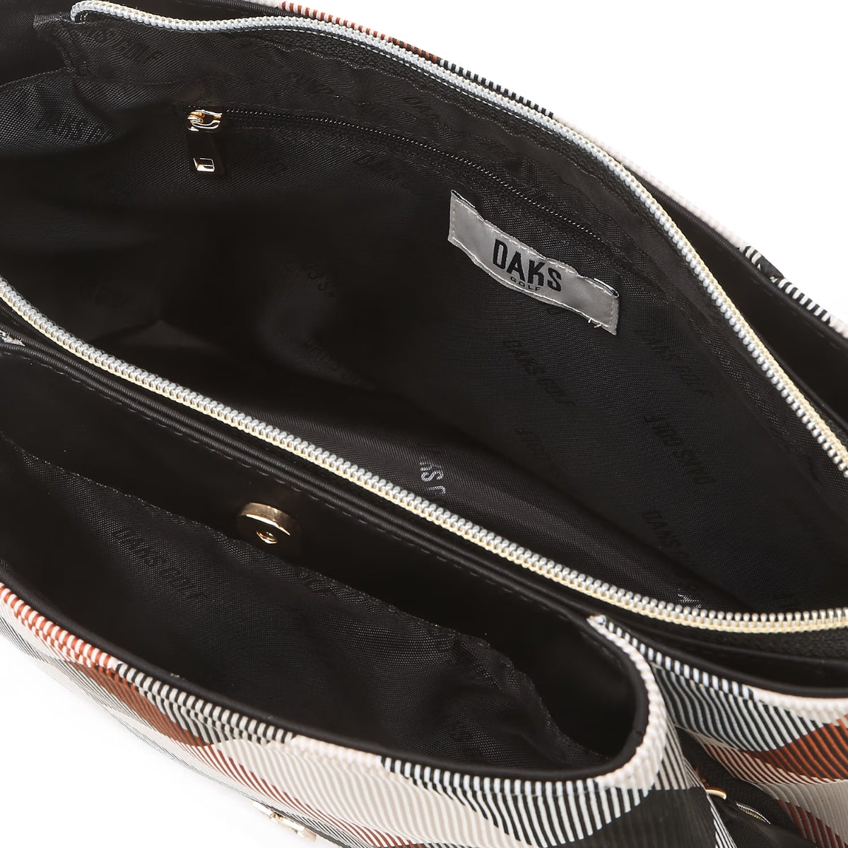 DAKS Beige Season Bag House Check 2 Pocket Tote Bag Cross Lightweight Shoulder Bag /from Seoul Korea