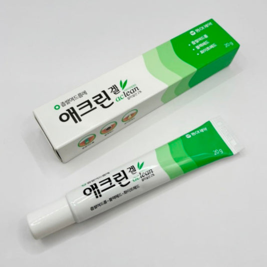 DONG-A PHARM Aclean Gel 20g Inhibits Acne Bacteria Millet Acne Blackhead Whitehead Care with Acnon Cream / from Seoul, Korea