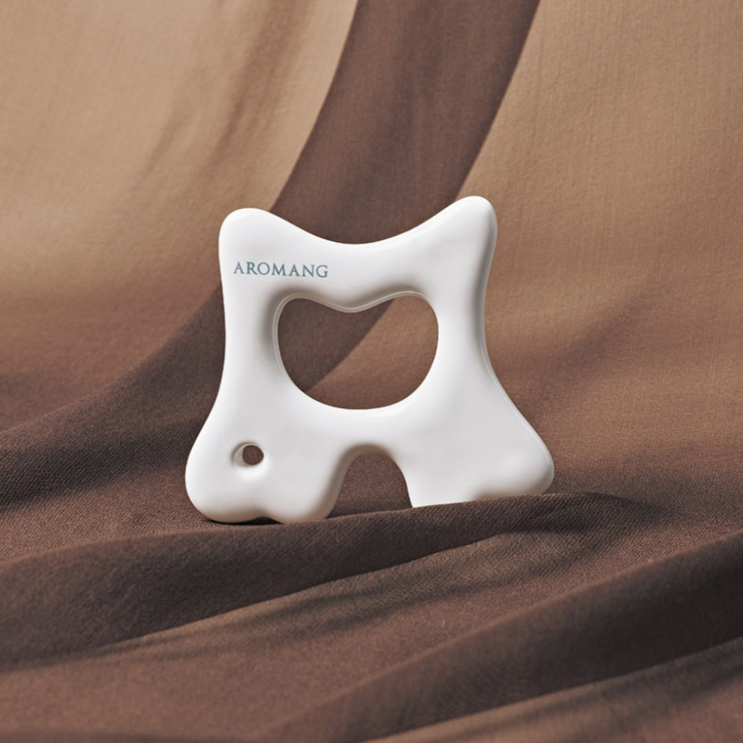 AROMANG Face Maker Facial Massager Porcelain Guasha Pouring Face Meridian Massage Ruler