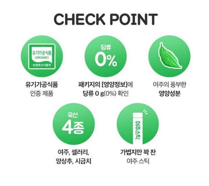 CHUNHO N CARE Balsam Pear Stick 15ml x 30sticks x 2 boxes Yeoju juice, Yeoju sticks, bitter gourd