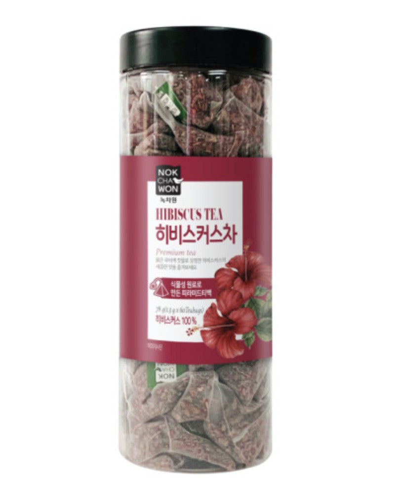 NOK CHA WON Hibiscus Tea 60 Tea Bags (Pyramid Type) Flower Healthier Tea / from Seoul, Korea