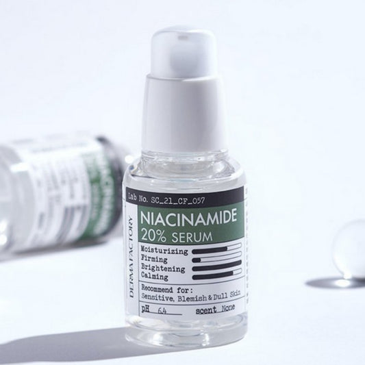 Derma Factory Niacinamide 20% Serum 30ml(1oz) * 2 Moisturizing Brightening Skin Trouble Care Skin Tone Care Skin Texture Care / from Seoul, Korea