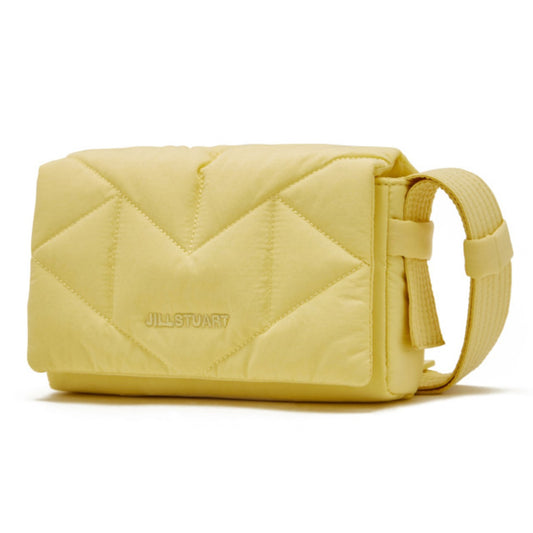 JILLSTUART Rosella Padding Yellow Small Shoulder Crossbody Bag in lightweight nylon fabric/ from Seoul, Korea