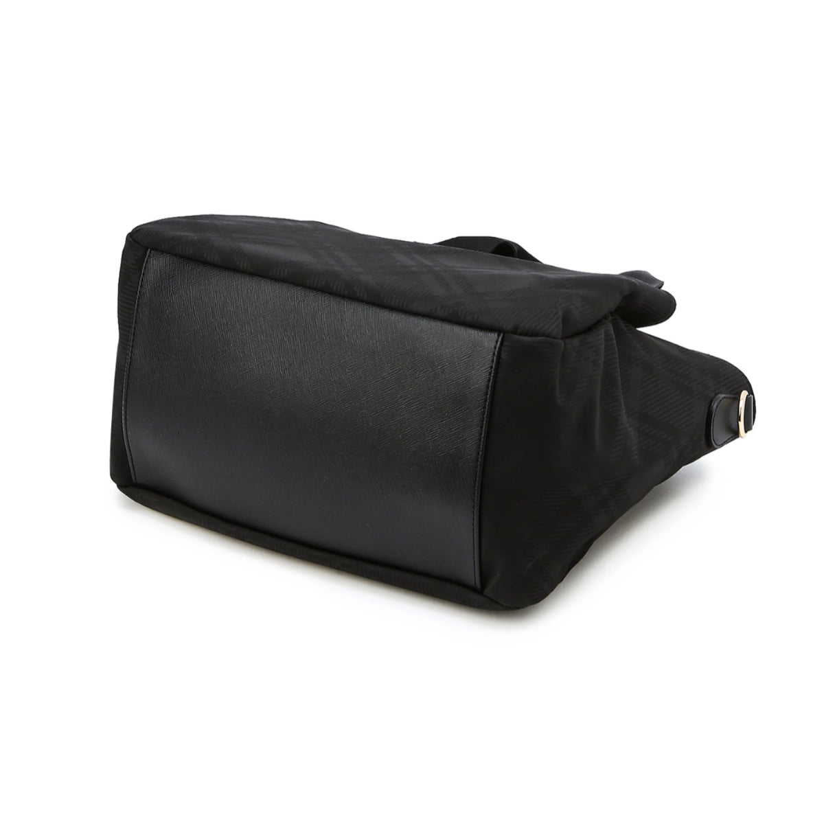 DAKS Black House Check Lightweight Tote Bag with Detachable