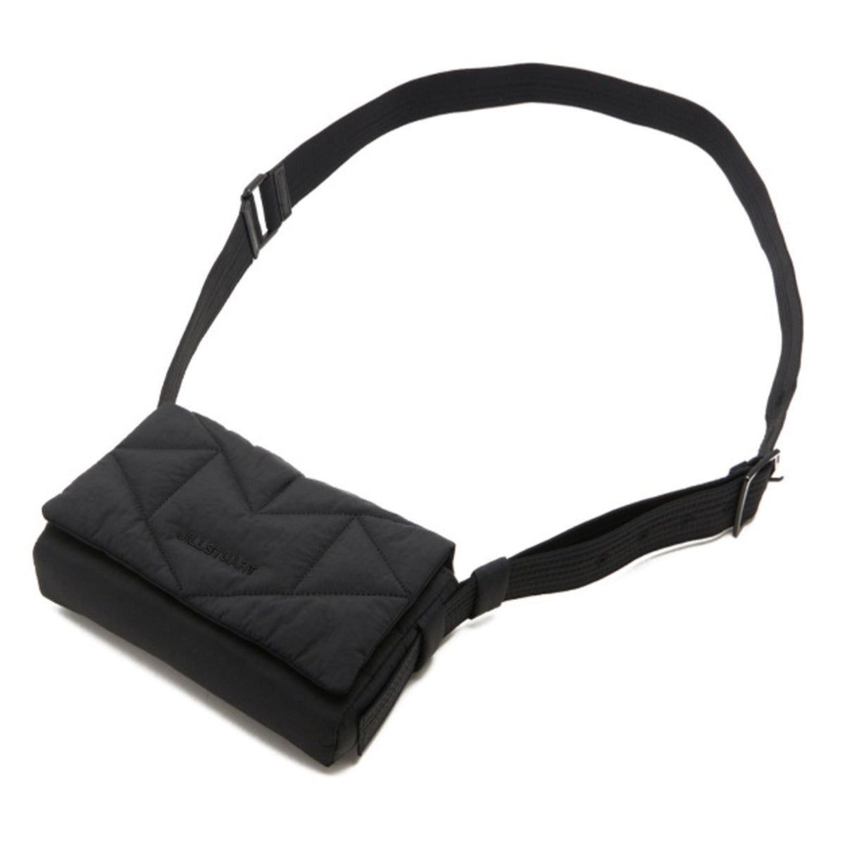 JILLSTUART Rosella Padding Black Small Shoulder Crossbody Bag Lightweight nylon fabric material/ from Seoul, Korea