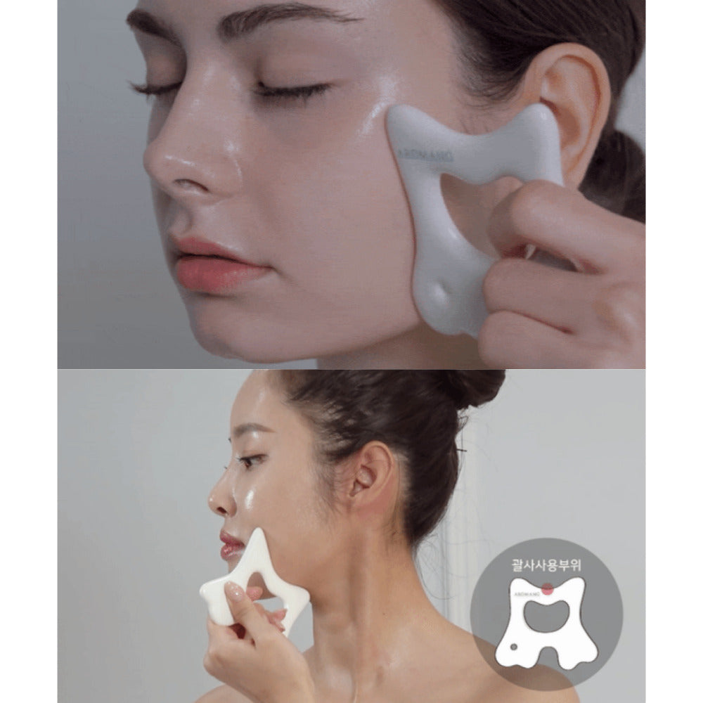 AROMANG Face Body Massager Porcelain Guasha Pouring Face Body Meridian Massage Calming Slimming Oil / from Seoul, Korea