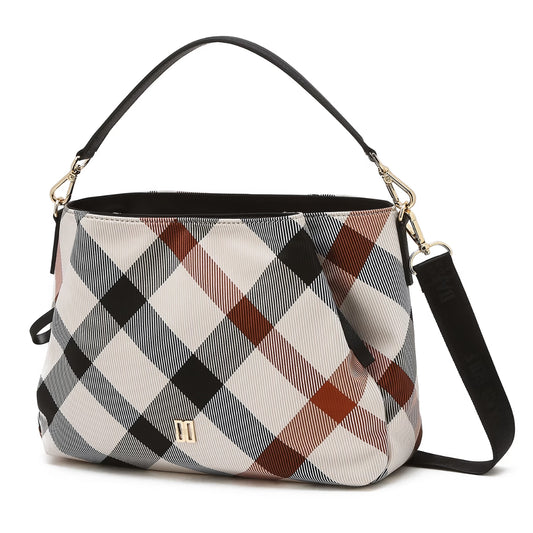 DAKS Beige Season Bag House Check 2 Pocket Tote Bag Cross Lightweight Shoulder Bag /from Seoul Korea