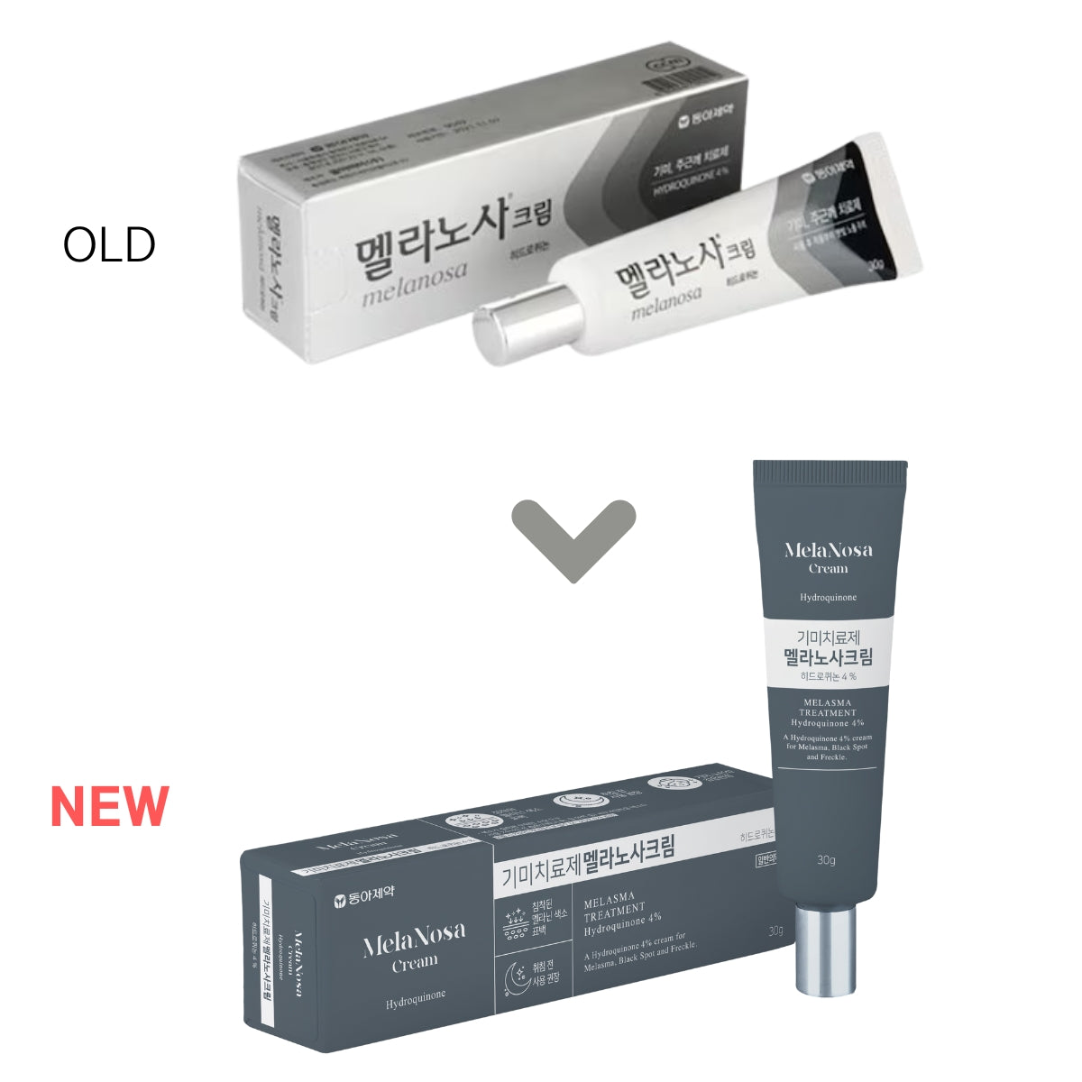 DONG-A PHARM Melanosa Cream 30g, Hydroquinone 4%, for Melasma Freckles, Dark Spots, Senile Black Spots / from Seoul, Korea