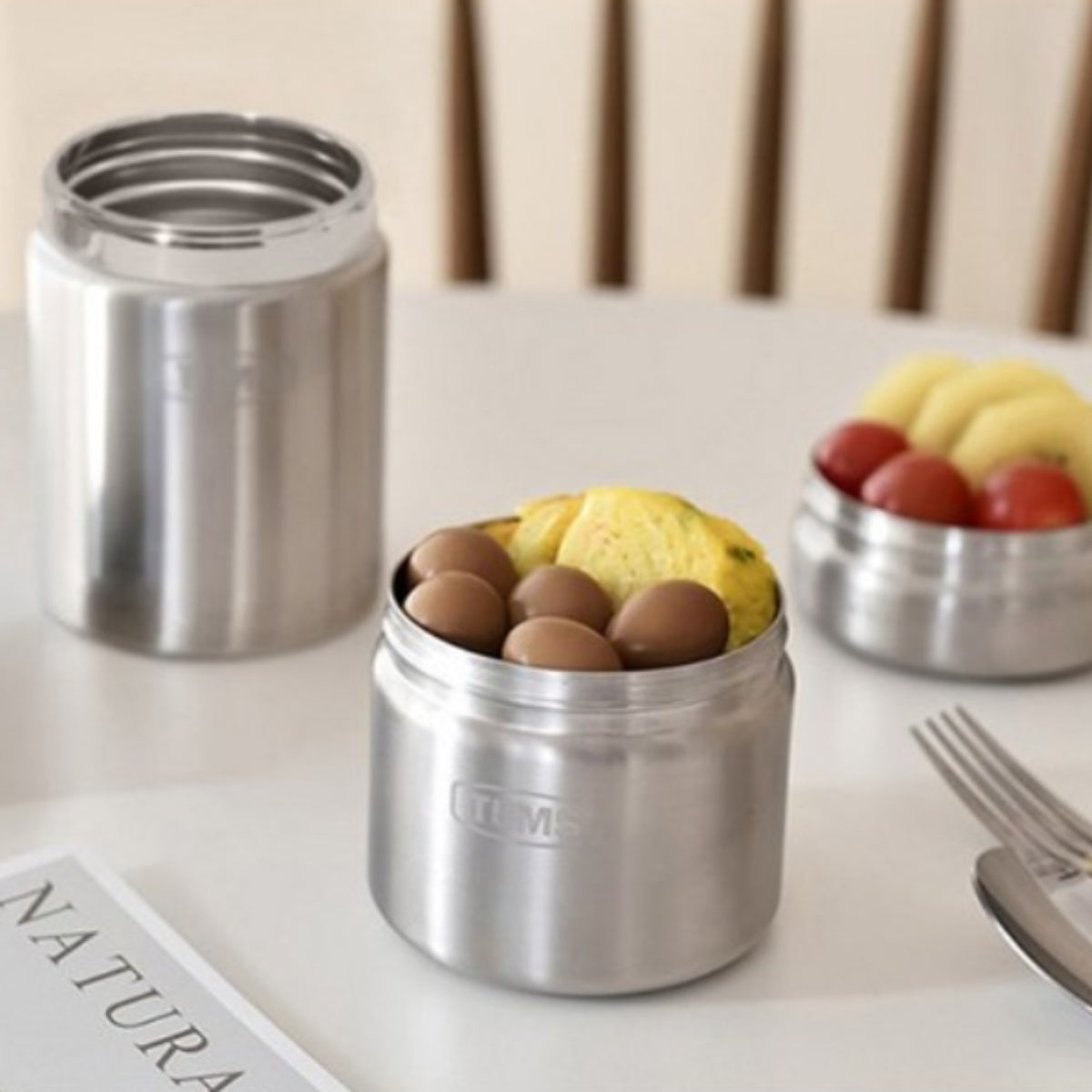 TUMS Stainless Steel Insulated Lunch Box 3P 1030ml + Bag Set, Double Vacuum STS 304, from Korea