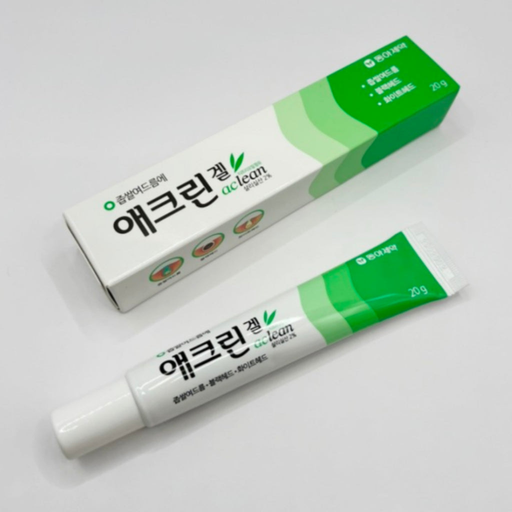 DONG-A Pharm. Aclean Gel 20g/pack Inhibits Acne Bacteria Millet Acne Blackhead Whitehead Care with Acnon Cream / from Seoul, Korea