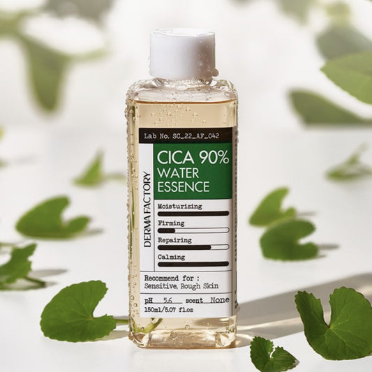 DERMA FACTORY Cica 90% Water Essence 150ml Skin Soothing Moisturizing Repair Centella Asiatica Extract / from Seoul, Korea