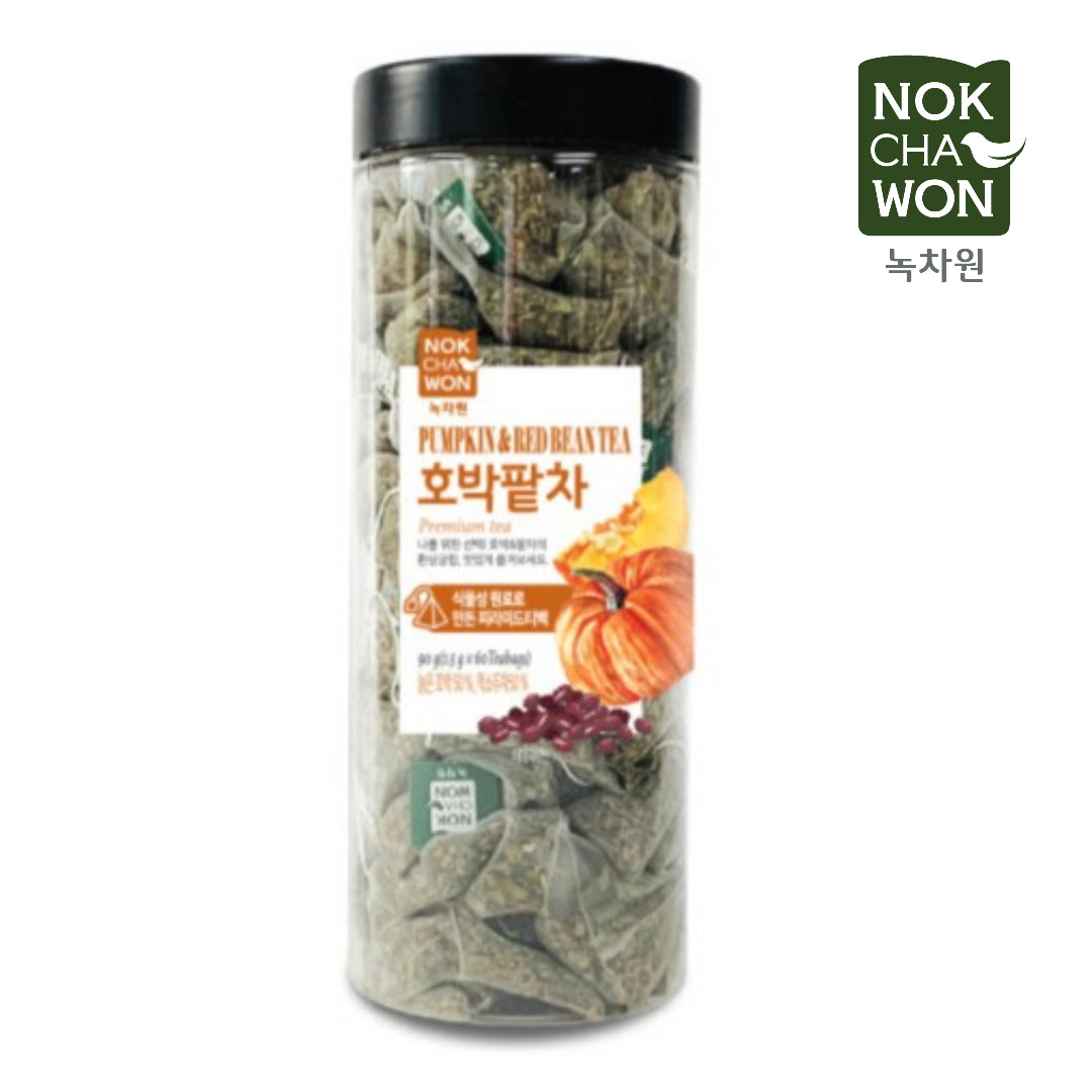 NOK CHA WON Pumpkin Red Bean Tea 1.5g * 60 tea bags Slimming K-pop Idol Diet Tea / from Seoul, Korea