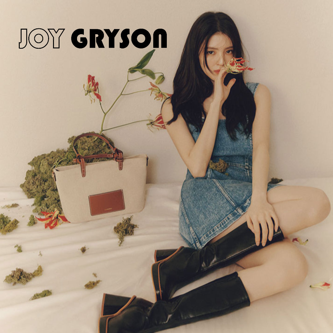 JOY GRYSON Capri Tote Bag Canvas Cowhide Cross Shoulder Strap Han Sohee Bag / from Seoul, Korea