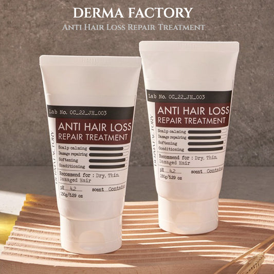 DERMA FACTORY Anti Hair Loss Repair Treatment 150g*2 Brewer's Yeast Protein Supply Caffeine Argan Kernel Oil Natural Active Ingredients Scalp Hair Care/ from Seoul, Korea