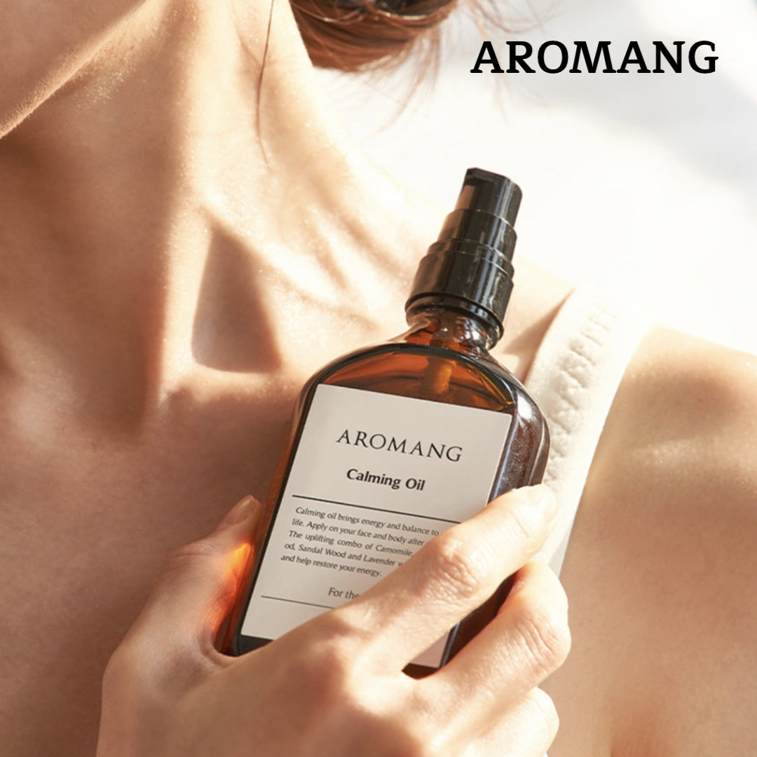 AROMANG Calming Oil 100ml Facial Massage Gua Sha Aromatherapy Essential Oil K-beauty / from Seoul, Korea