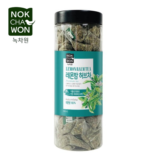 [NOK CHA WON] Teh Herbal Lemon Balm 60 Teh Celup Pyramid Tea Bag Kapasitas Besar / dari Seoul, Korea