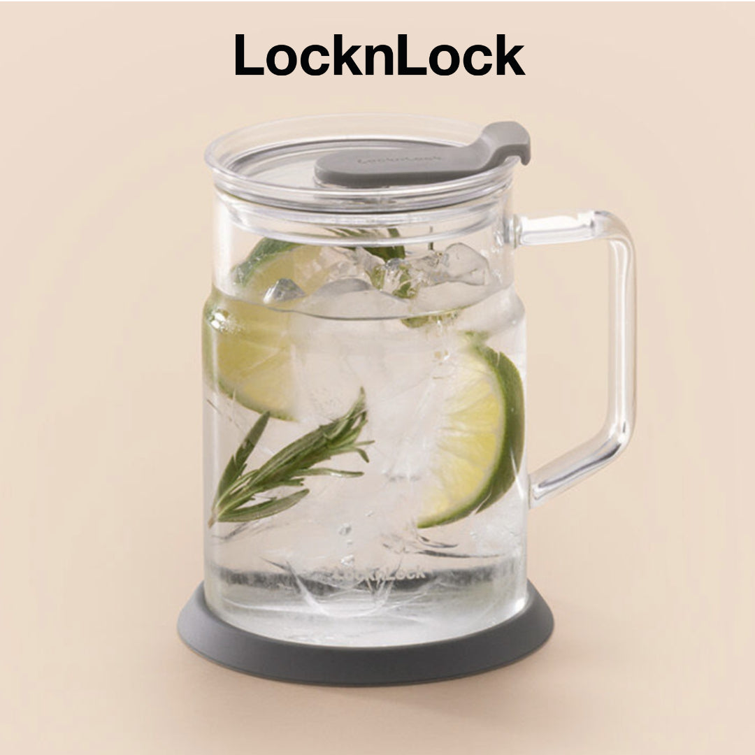 [LocknLock] Mug Kaca Tahan Panas Metro 560ml Mug Meja Air Teh Kopi Dingin Panas / dari Seoul, Korea