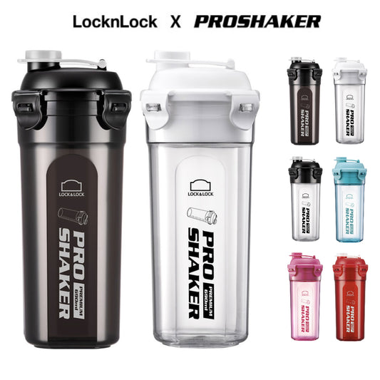 [LocknLock] Pro Shaker 690ml Tritan Shake Bottle Botol Air Kesehatan Suplemen Protein Botol Air Blender Bubuk / dari Seoul, Korea