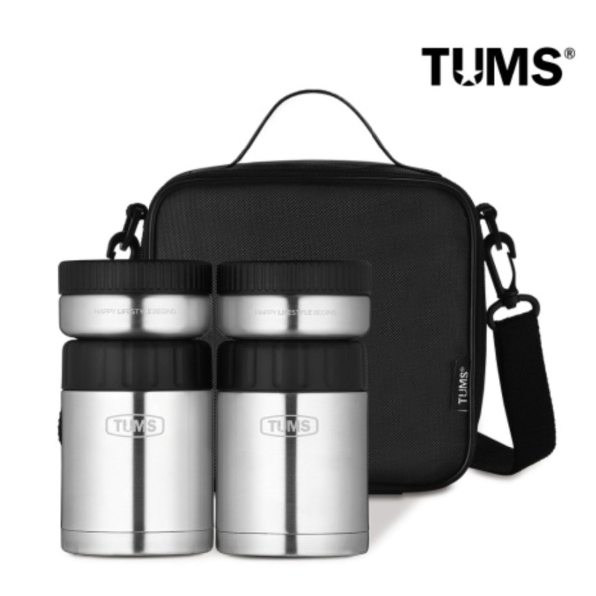 TUMS Insulated Lunch Box Set 4P Double Vacuum Structure Stainless 304 / from Seoul, Korea