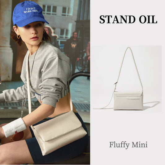 STAND OIL Fluffy Mini Cream Women Crossbody Shoulder Bag / from Seoul, Korea