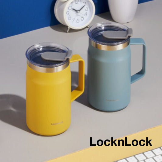 [LocknLock] Metro Mug Tumbler 600ml 2 Warna Warna-warni Kopi Teh Meja Mug Termos Venti Ukuran/dari Seoul, Korea