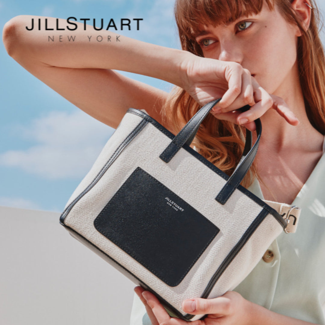 [JILL STUART] ESSENTIAL CANVAS Black Pocket Mini Tote Shoulder Cross Bag / dari Seoul, Korea