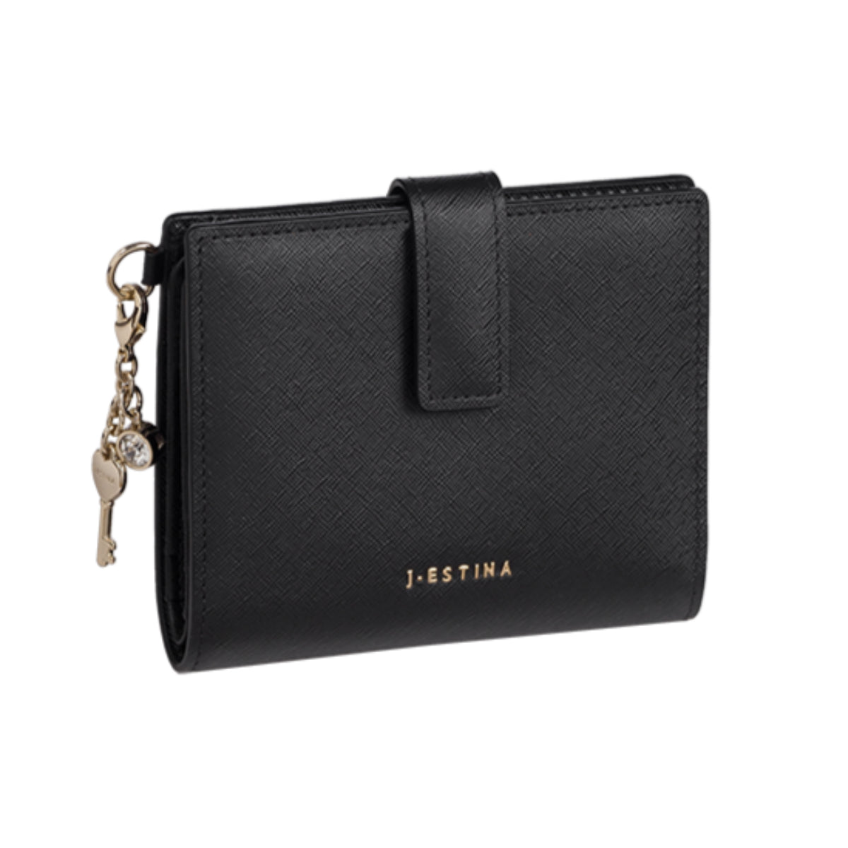 J.ESTINA LUCY Slim Bifold Wallet Black Bill Credit Card ID Card Wallet / from Seoul, Korea