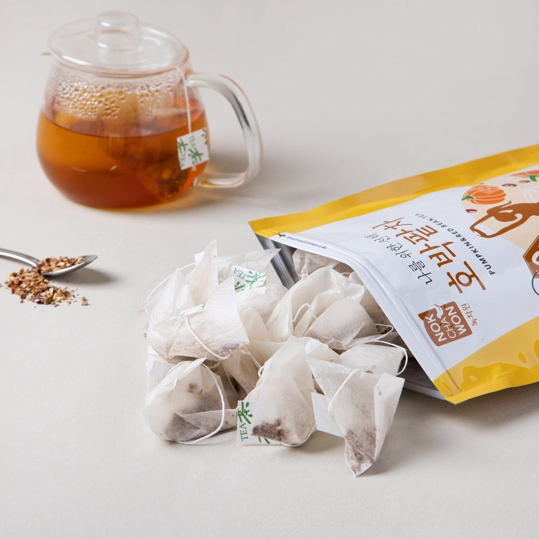 NOK CHA WON Pumpkin Red Bean Tea 50 Tea Bags Slimming Tea K-pop Idol Diet Tea / from Seoul, Korea