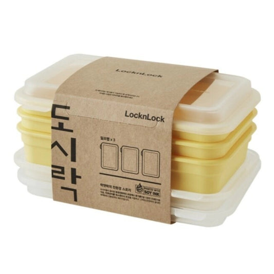 [LocknLock] DosiLock Meal-prep Lunchbox 3p, Makanan Makan Siang Salad Roll Container/ Lock&Lock Lock and Lock / dari Seoul, Korea
