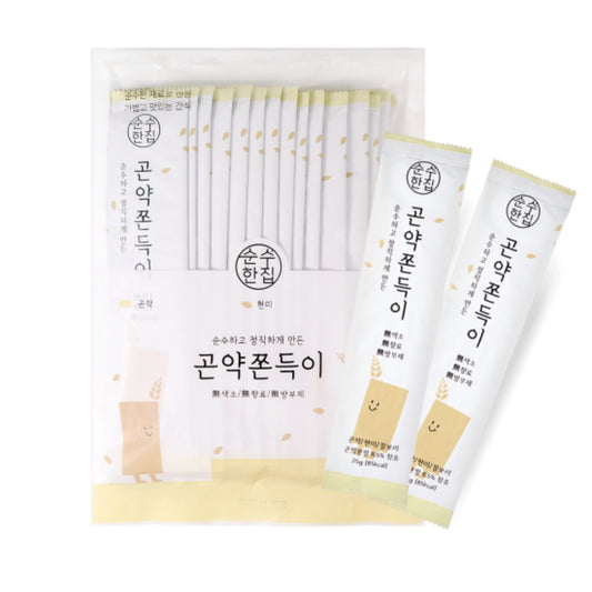 [Pure House] Konjac Jjondeugi 2packs (15pcs/pack) Healthy Diet Snack Brown Rice Barley No Preservatives / from Seoul, Korea