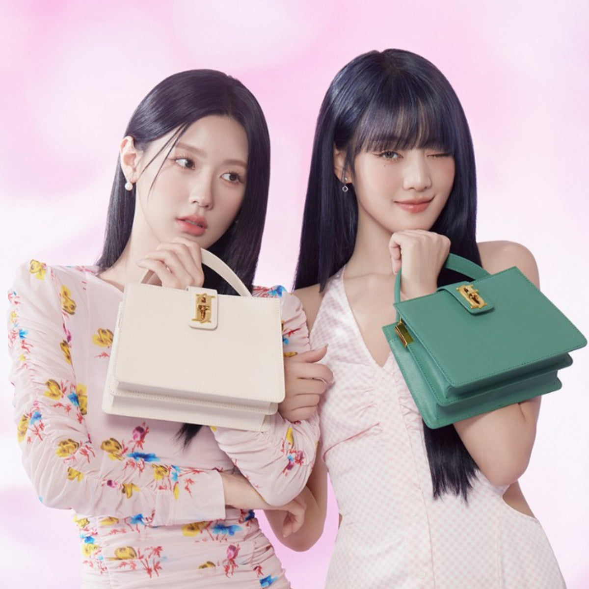 J.ESTINA LUCE MINI Tote Cross Shoulder Bag White (G)I-DLE Miyeon Minnie PICK Neverland / from Seoul, Korea