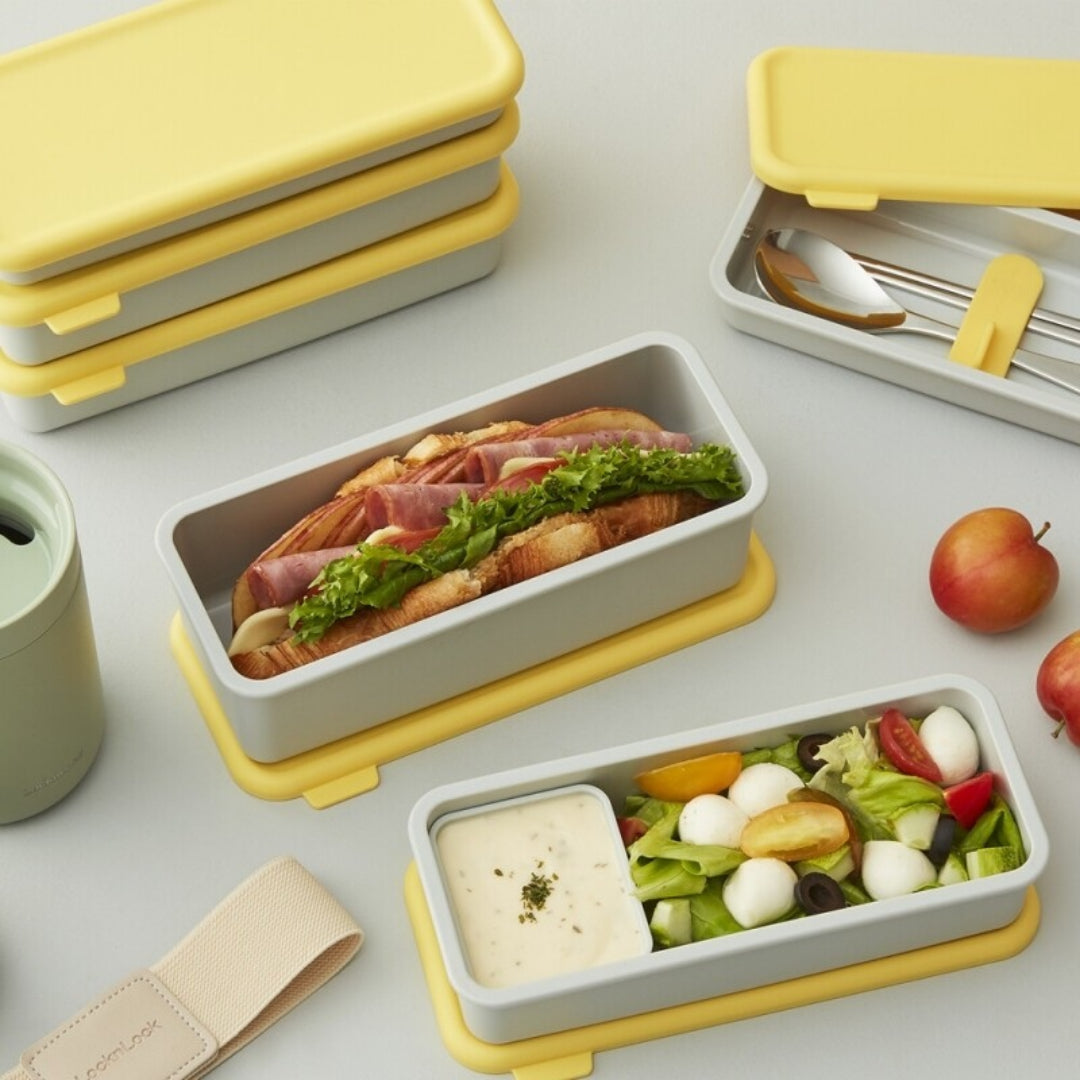 LocknLock DOSILOCK Lunchbox Starter Pack with cutlery, microwave, freezer, dishwasher safe / from Seoul, Korea