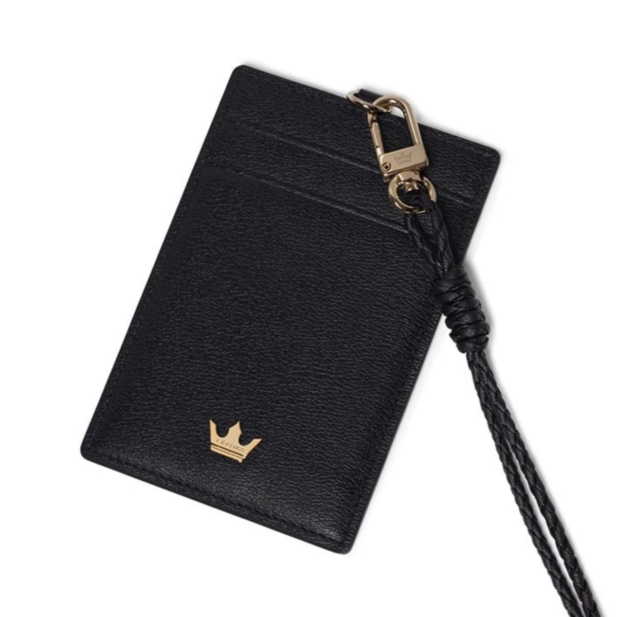 J.ESTINA LILY card necklace black ID credit card leather holder / from Seoul, Korea