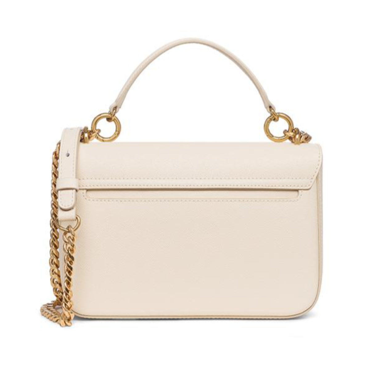 J.ESTINA DELLA SM Shoulder Crossbody Tote Cream White Leather Metal Chain Adjustable Strap Minyoung Park PICK / from Seoul, Korea