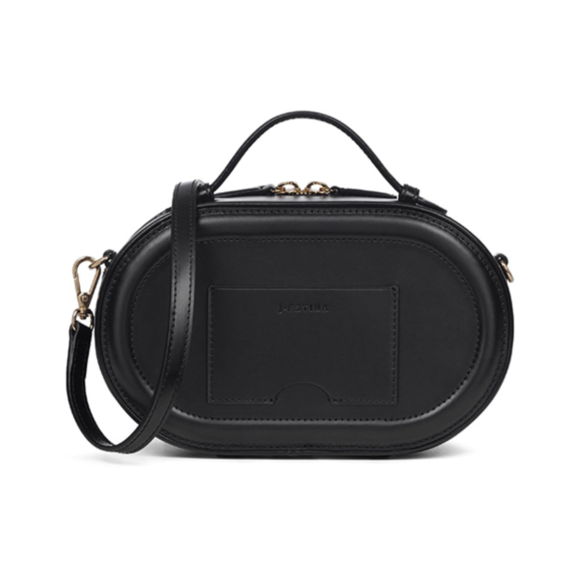 J.ESTINA EMMA SM Crossbody Bag Black Cowhide Box Type Shoulder Bag Tote Bag Minyoung Park's Pick