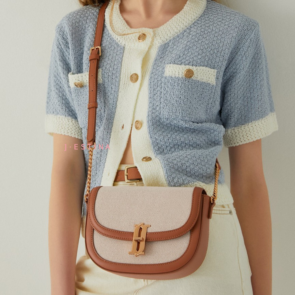 正規品【Ｊ.ＥＳＴＩＮＡ】ＪＯＥＬＬＥ サチェル バッグ J.ESTINA JOELLE Canvas SM Cross TA Crossbody Bag Shoulder