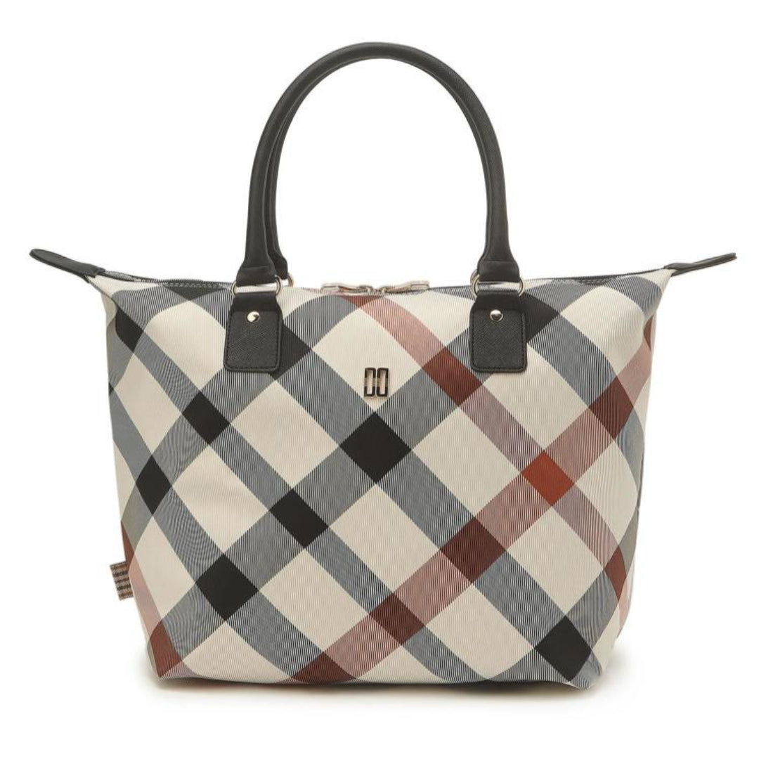 [DAKS] Beige Diagonal Big Check Ringan Tote Bag Dark Beige Women's Golf Daily Bag / dari Seoul, Korea