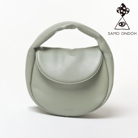 SAMO ONDOH Flap Mug Bag S Lambskin Style Mint Gray 10 Degree Handbag Mini Bag / from Seoul, Korea