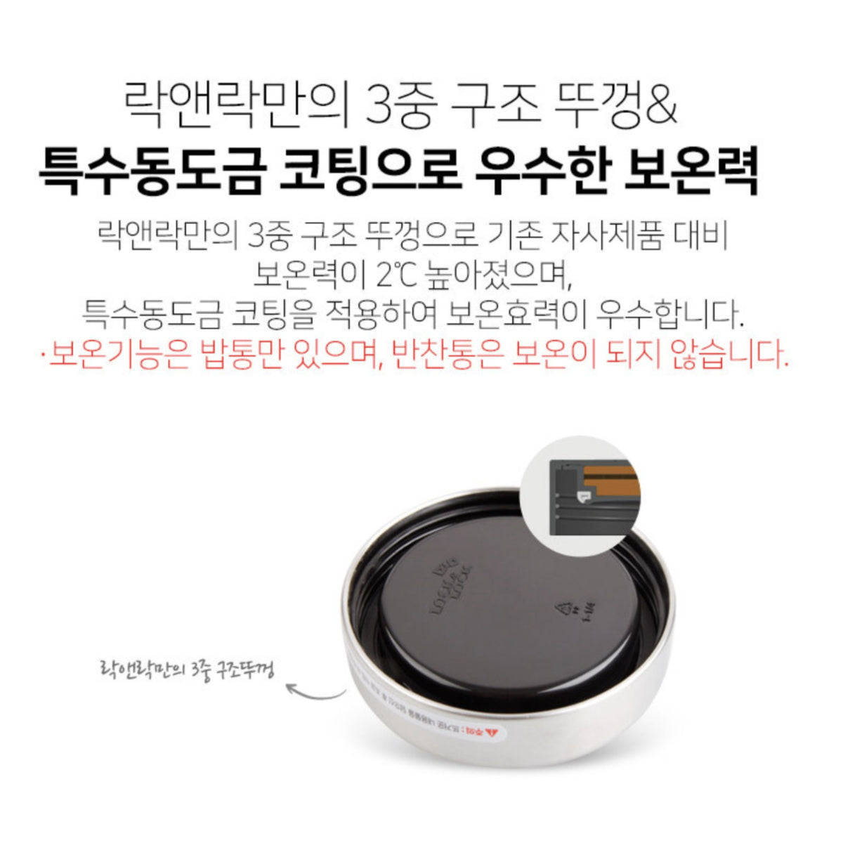 LocknLock Stainless Steel Insulated Thermal Lunch Box 350ml with Red Bag High Quality / from Seoul, Korea