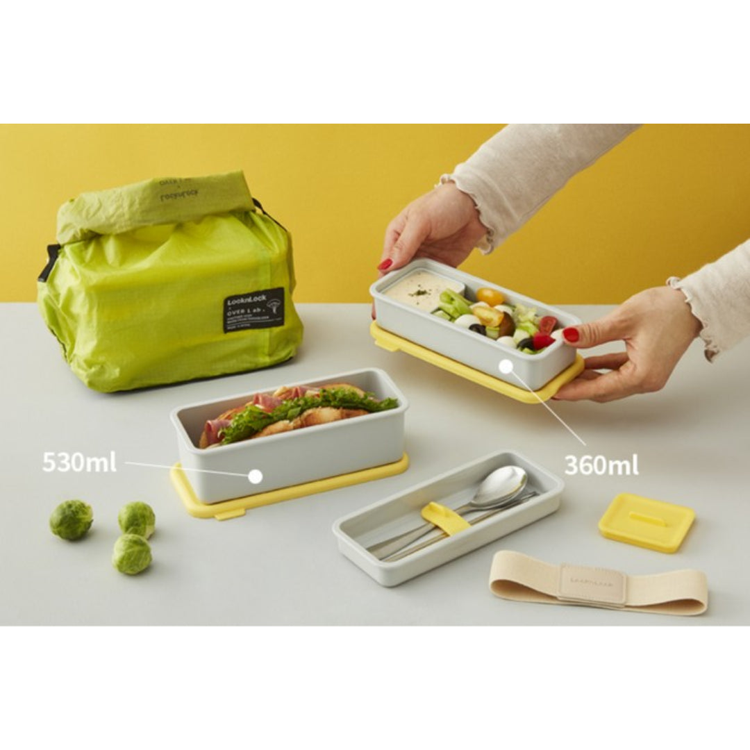 LocknLock DOSILOCK Lunchbox Starter Pack with cutlery, microwave, freezer, dishwasher safe / from Seoul, Korea