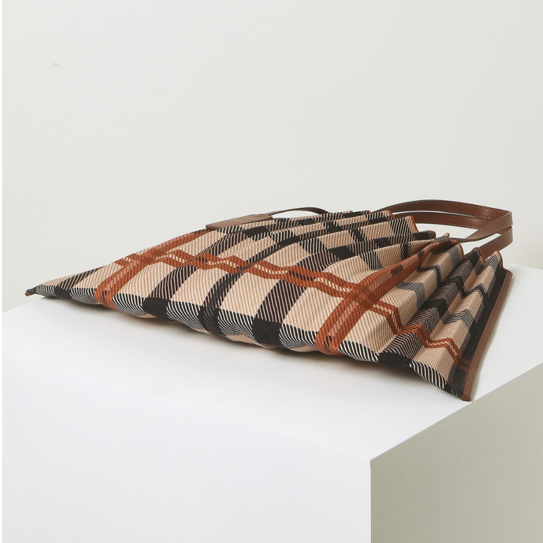 [DAKS] Brown Jubilee Check Lipit Tas Bahu Tas Tote Bag/ dari Seoul, Korea