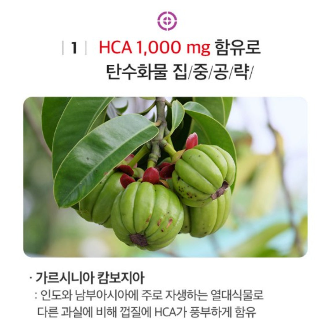 [Chunho N Care] Garcinia Diet 3 Box (selama 90 hari) Lemon Balm, Wild Mango, Safflower Seed, Green Coffee Bean