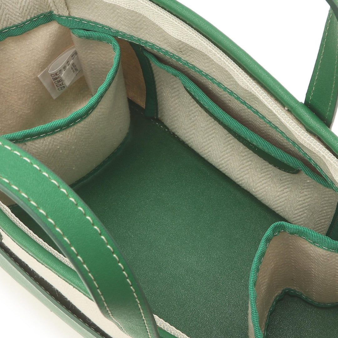 JILLSTUART NEW YORK ESSENTIAL CANVAS Green Pocket Mini Canvas Tote Shoulder Cross Bag / from Seoul, Korea