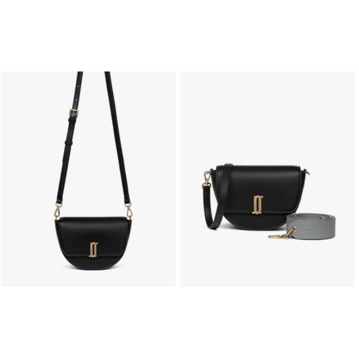 J.ESTINA JOELLE DEAR Mini Cross Bag Black Mini Saddle Bag Shoulder Bag –  BODASADA