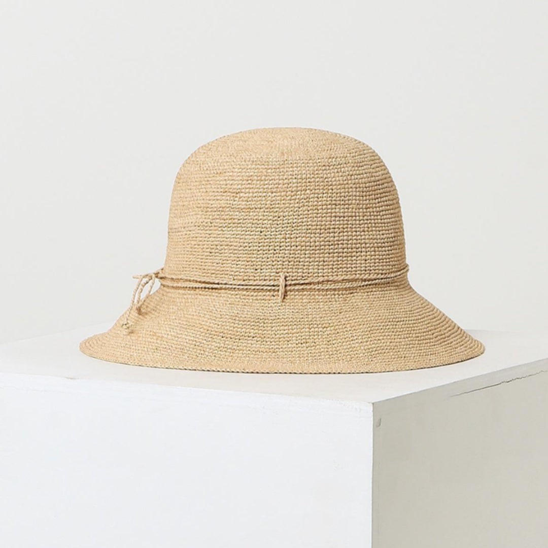 DAKS Victoria Natural Brown Raffia Floppy Hat Women Sun Visor / from Seoul, Korea