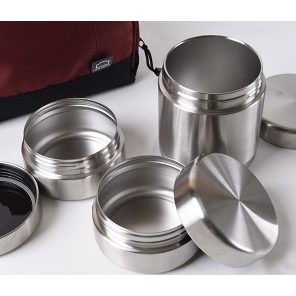 LocknLock Stainless Steel Insulated Thermal Lunch Box 350ml with Red Bag High Quality / from Seoul, Korea