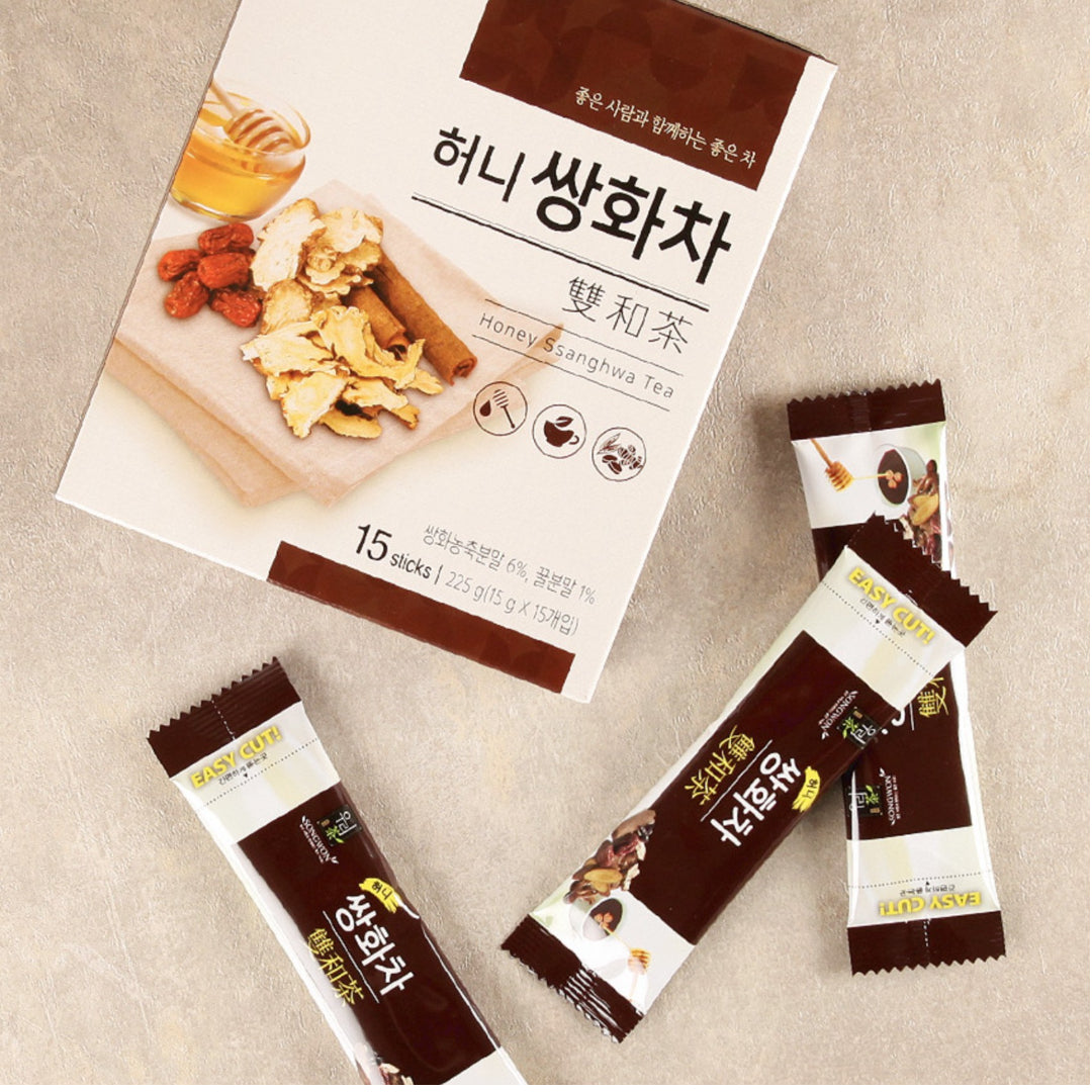 SONGWON Honey Ssanghwa Tea Black Herbal Tea Immunity Fatigue Care Korean Traditional Tea / from Seoul, Korea