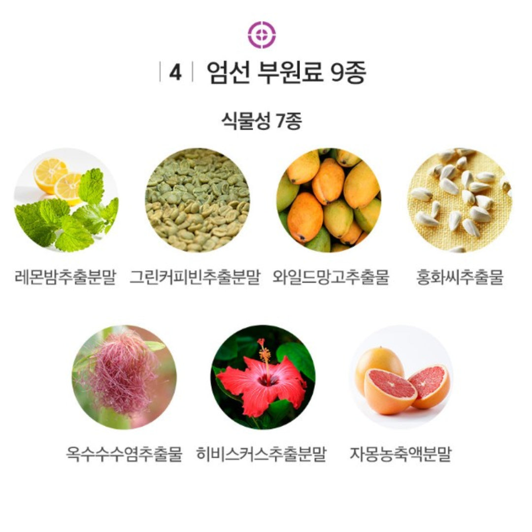 [Chunho N Care] Garcinia Diet 3 Box (selama 90 hari) Lemon Balm, Wild Mango, Safflower Seed, Green Coffee Bean