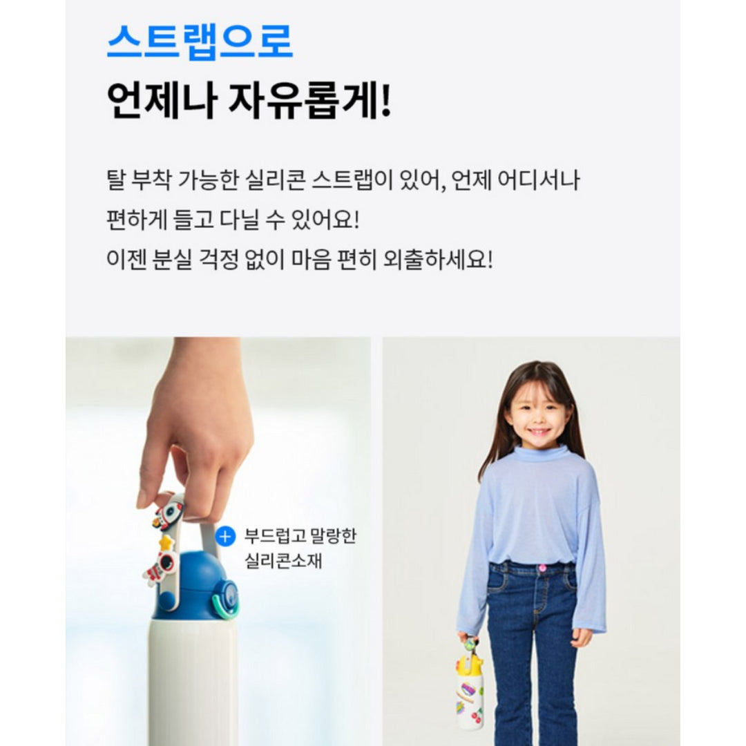 [LocknLock] Tali Anak Botol Dapat Dilepas Panjangnya Tali Dapat Disesuaikan Stiker Tahan Air Pembersih Tutup Sekali Sentuh / dari Seoul, Korea